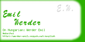 emil werder business card